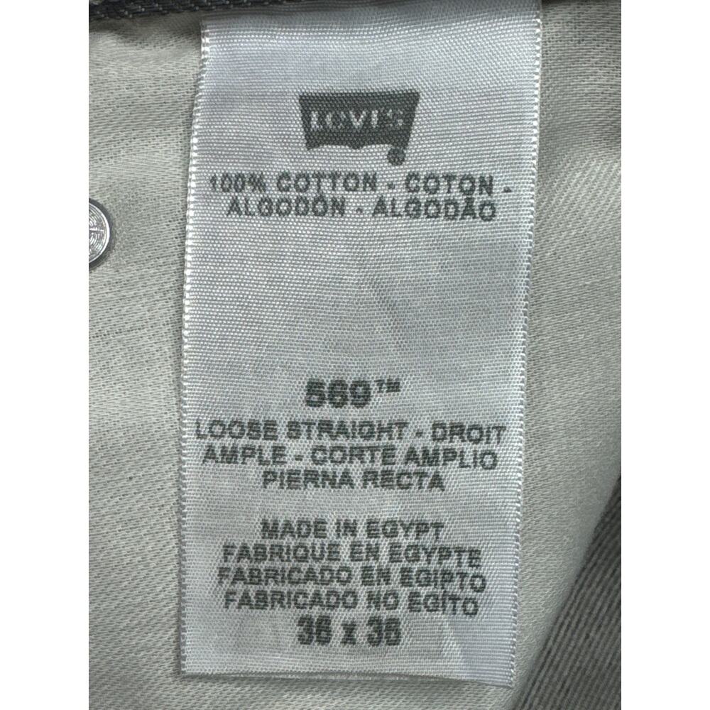 Levi's 569 Men's Loose Straight Leg Gray Denim Jeans - Size 36x36 (36x35) - Picture 4 of 4